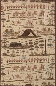The Irish Volunteers (Furnishing Fabric), Kildare, 1782. Creator: Thomas Harpur.