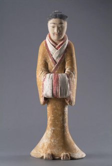 Terracotta figurine of a civil official, Han Dynasty, ca 160-130 BC. Creator: Anonymous master.