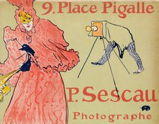 The Photographer Sescau (Le Photographe Sescau), 1894., 1894. Creator: Henri de Toulouse-Lautrec.