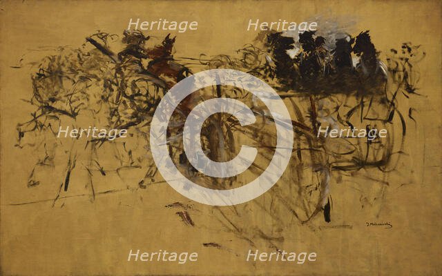 Ploughing (Sketch), between 1883-1887. Creator: Jacek Malczewski.