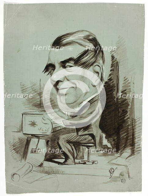 Caricature of Piano Player, n.d. Creator: John Doyle.