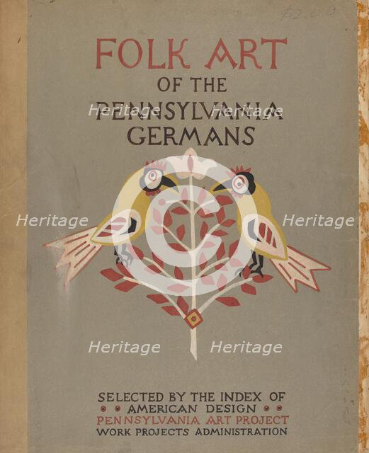 Study for Portfolio Cover: "Folk Art of Rural Pennsylvania", 1935/1942. Creator: Unknown.