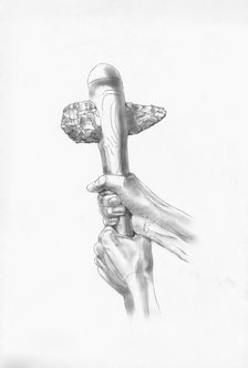 Neolithic flint axe. Artist: Judith Dobie.