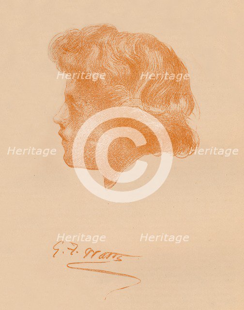 'Head Sketch', c1895, (1896). Artist: George Frederick Watts.