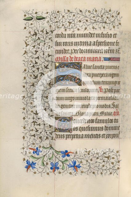 Decorated Initial S; Book of Hours, about 1415-1420. Creator: Unknown.