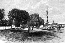 View in front of the house of the Dutch Government Resident, Telok Betong, 1883. Creator: Unknown.