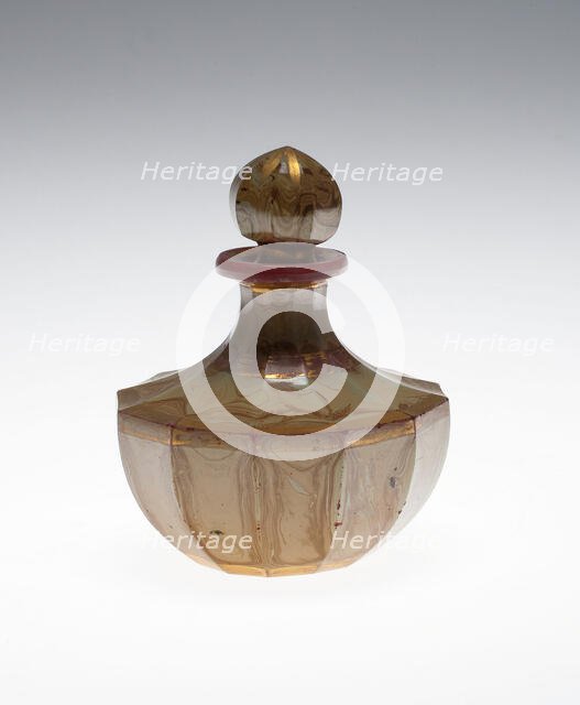 Lithyalin Scent Bottle, Bohemia, c. 1830. Creator: Friedrich Egerman.