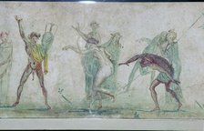 Roman wall-painting of a Bacchanalian dance from the Villa Doria Pamphili in Rome, c50. Artist: Unknown