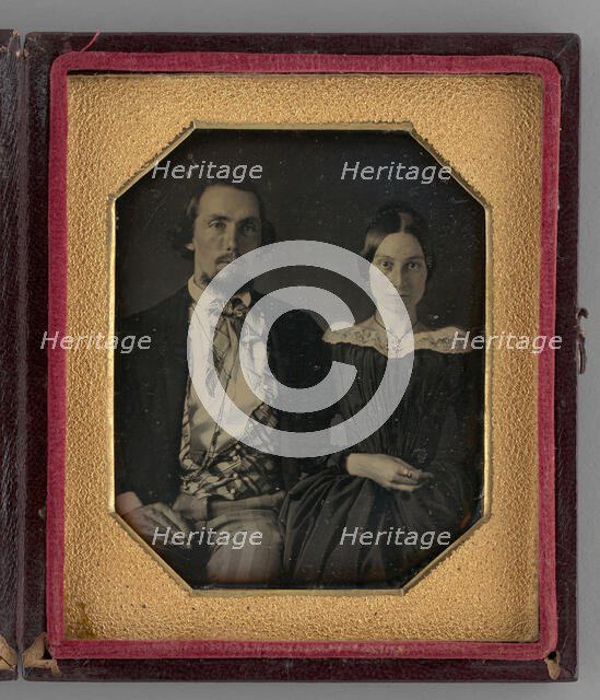 Untitled (Portrait of a Woman and a Man), 1844. Creator: Unknown.