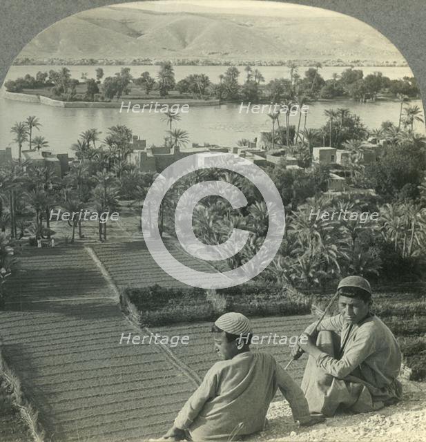 'Where Tradition Locates the Garden of Eden - Valley of the Euphrates, 250 Miles N.W. of Babylon, Ir Creator: Unknown.