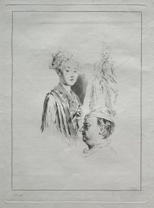 Study of Heads, 1700s. Creator: Unknown.