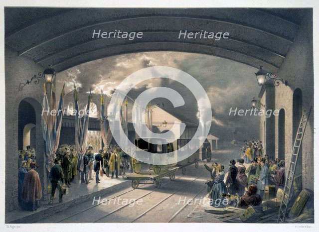 The King at New Cross Station, 1844. Artist: Unknown