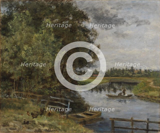 Sunset, Gasny, 1897. Creator: Julia Stigzelius-de Cock.