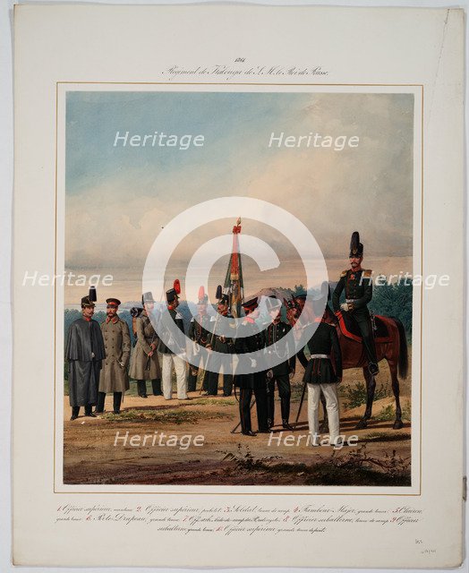 5th Kaluga Infantry Regiment of the Emperor Wilhelm I of Prussia, 1861. Artist: Piratsky, Karl Karlovich (1813-1889)