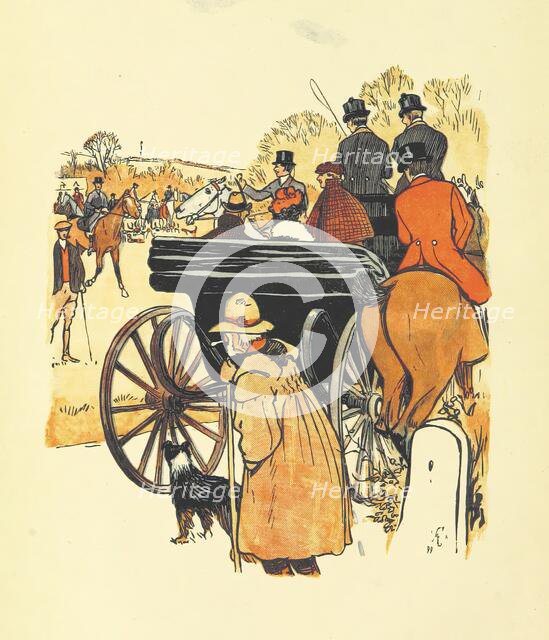 Preparing to go fox hunting, 1898. Creator: Unknown.