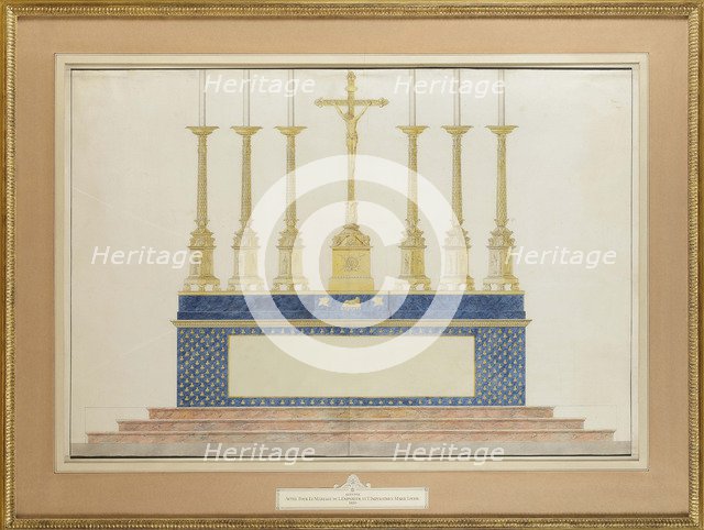 The high altar for the marriage of Napoleon I and Marie-Louise of Austria, ca 1805-1809.