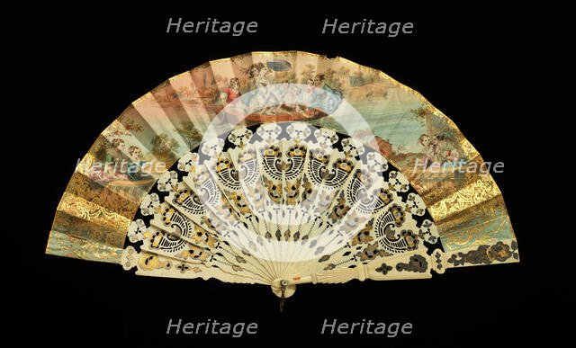 Fan, probably French, 1860-70. Creator: Unknown.