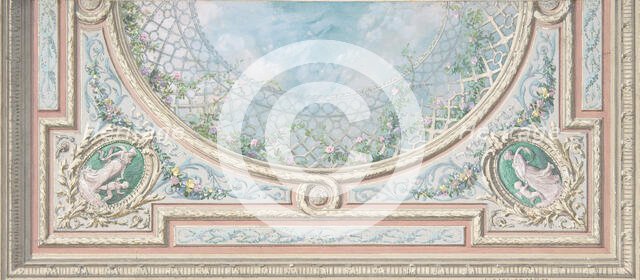 Design for Ceiling, Bedroom of Mme de Marconnoy, second half 19th century. Creators: Jules-Edmond-Charles Lachaise, Eugène-Pierre Gourdet.