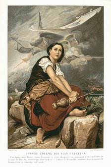 Joan of Arc, the Maid of Orleans, 15th century French patriot and martyr, mid 19th century. Artist: Unknown