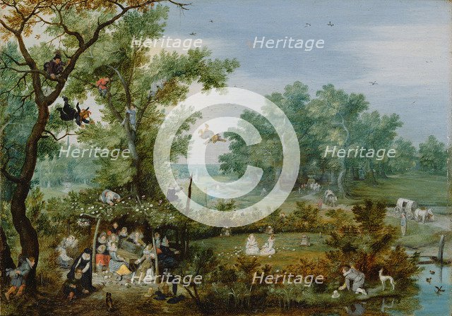 A Merry Company in an Arbor, 1615. Artist: Venne, Adriaen Pietersz. van de (1589-1662)