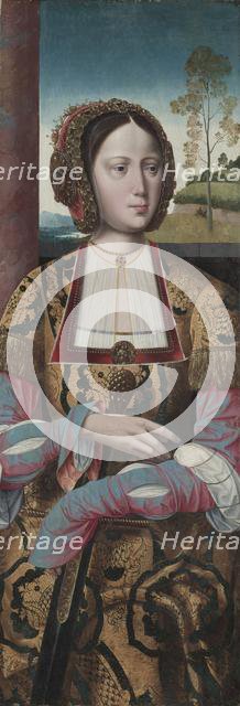 Saint Catherine, c. 1520. Creator: Master of the Holy Blood (Netherlandish).