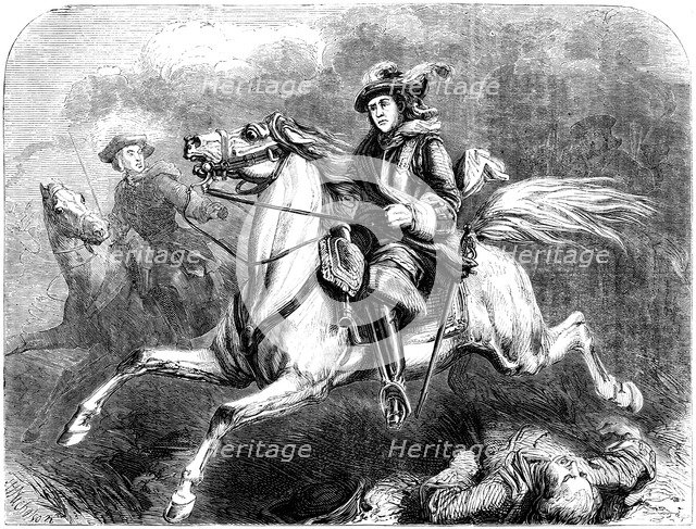 King George II at the battle of Dettingen, 1743. Artist: Unknown