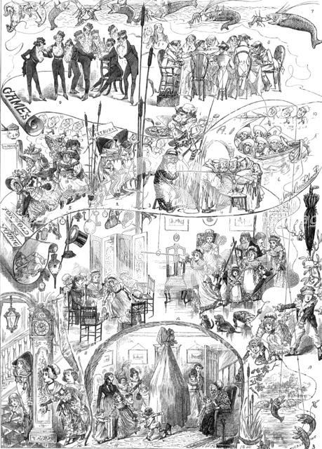 Games for Old and Young, drawn by George Cruikshank, 1880. Creator: Joseph Swain.
