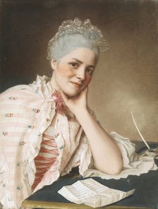 Portrait of the singer Mademoiselle Louise Jacquet, c. 1750. Artist: Liotard, Jean-Étienne (1702-1789)