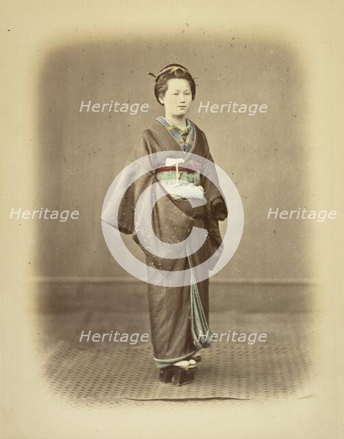 Woman in Traditional Dress, about 1868. Creator: Felice Beato.