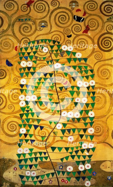 The Stoclet Frieze, Detail: Tree of Life, 1905-1909. Artist: Klimt, Gustav (1862-1918)