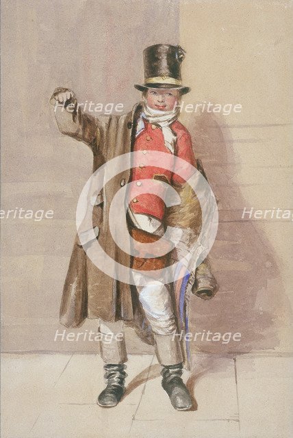 View of a letter carrier, 1866. Artist: Anon