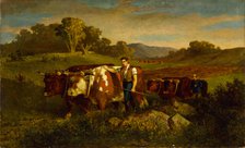 Herdsmen with Cows, 1869. Creator: Edward Mitchell Bannister.