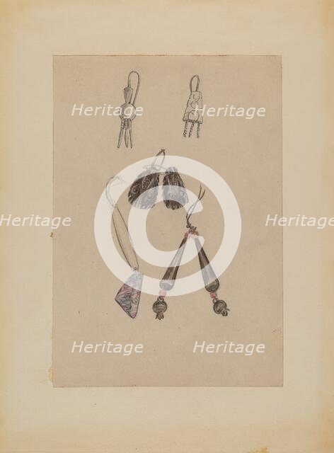 Earrings, 1935/1942. Creator: Melita Hofmann.