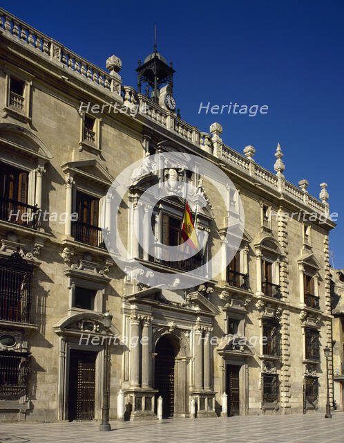 Detail of the façade, Palace of The Royal Chancellery, Granada, Andalusia, Spain (2002). Creator: LTL.