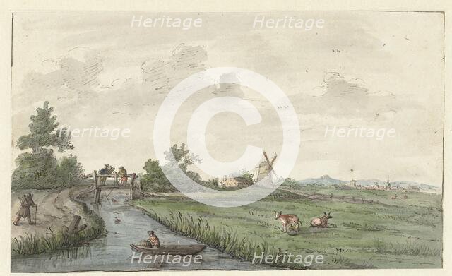 Landscape with canal and country road, 1661-1693.  Creator: Gerrit Grasdorp.