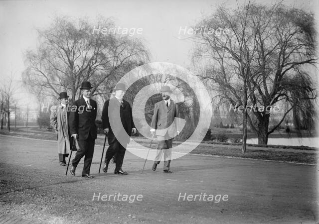 William Howard Taft Out For A Stroll with Archibald Butt...And Charles Dewey Hilles...1910 Creator: Harris & Ewing.
