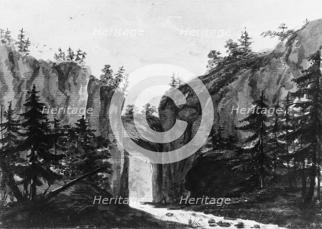 Natural Bridge, Virginia (Copy after an Engraving in François Jean, Marquis..., 1811-ca. 1813. Creator: Pavel Petrovic Svin'in.