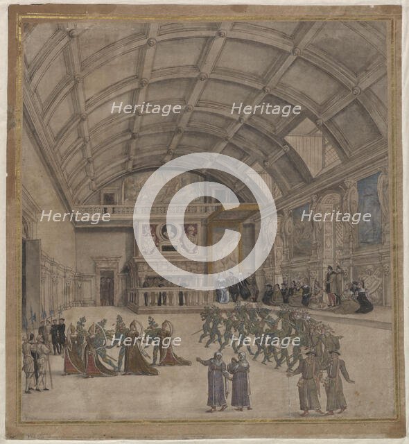 Binche Palace during the celebrations in August 1549, 1549. Creator: Anonymous.