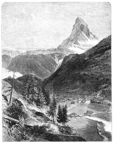The Matterhorn, from a sketch by Mr. Edward Whymper, 1865. Creator: Mason Jackson.