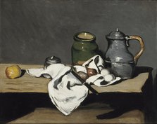 Still life with kettle, 1867-1869. Artist: Cézanne, Paul (1839-1906)