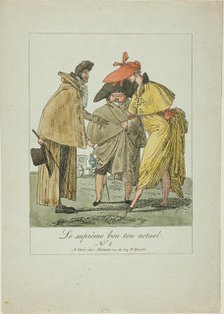 Plate Two from The Supreme Current Fashion, c. 1805. Creator: Pierre Nolasque Bergeret.