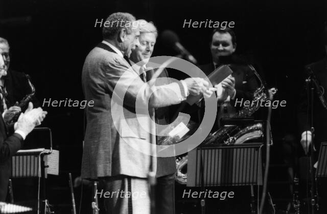 Edmundo Ross and Orchestra, Michael Aspel, 1994. Creator: Brian Foskett.