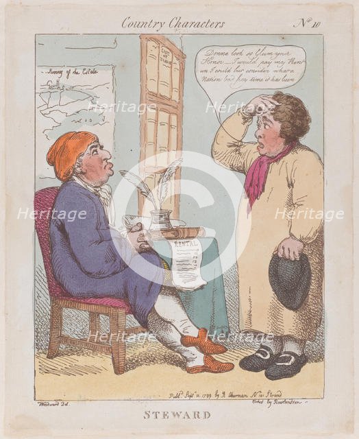 Steward, September 10, 1799., September 10, 1799. Creator: Thomas Rowlandson.