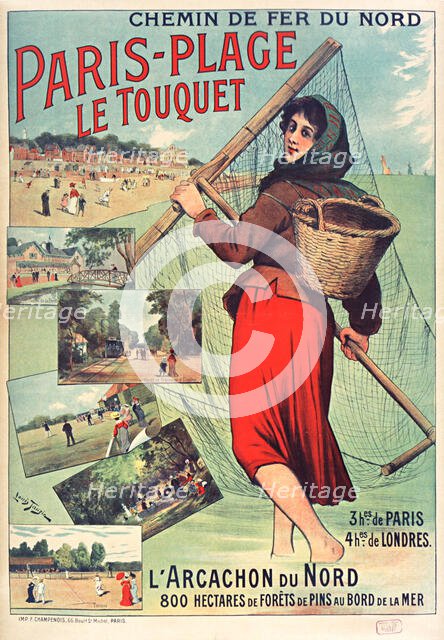 Le Touquet-Paris-Plage, c. 1900-1910. Creator: Tauzin, Louis (1842-1915).