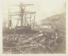 The Ordnance Wharf, Balaklava, 1855. Creator: Roger Fenton.