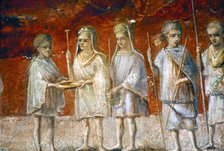 Children in religious procession, Roman wall painting from Ostia, c2nd-3rd century. Artist: Unknown.