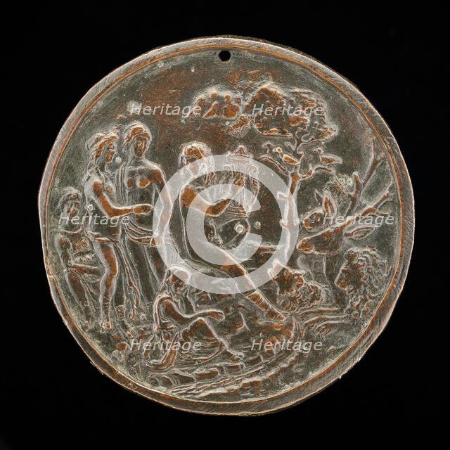 Orpheus Playing to the Animals, fourth quarter 15th century. Creator: Master of the Orpheus Legend.