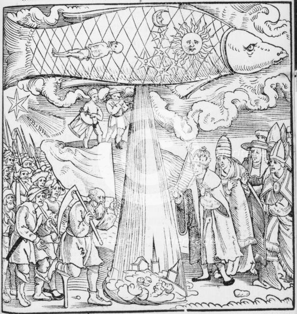 The predicted floods of 1524, (1523).  Creator: Erhard Schön.