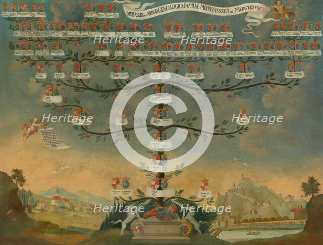 Mednyánszky Family Tree, 1744. Creator: Unknown.