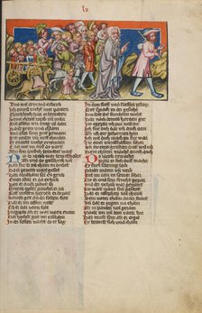 Jacob's Journey to Egypt; Weltchronik, about 1400-1410. Creator: Unknown.